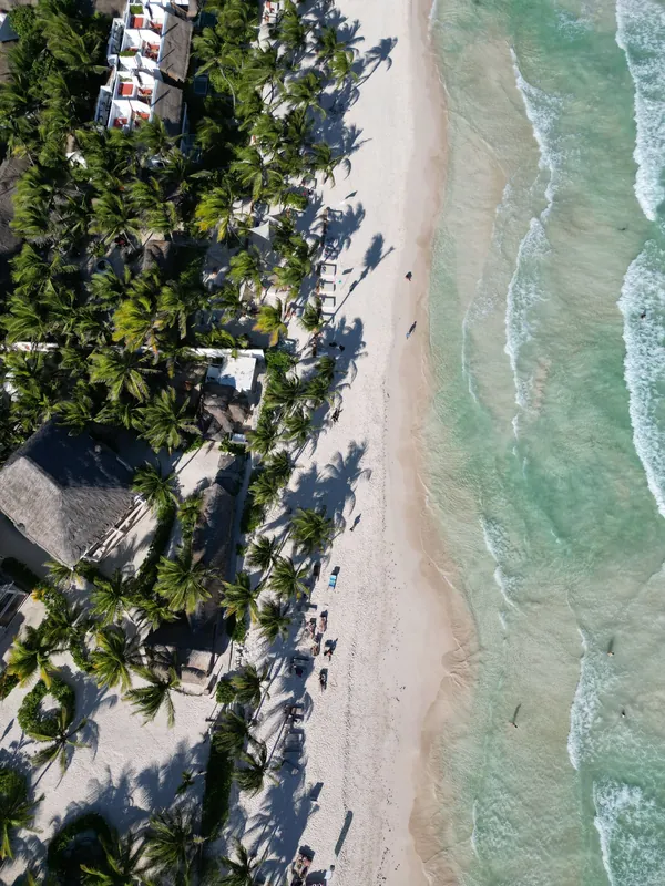 Tulum beach on the Riviera Maya in Mexico